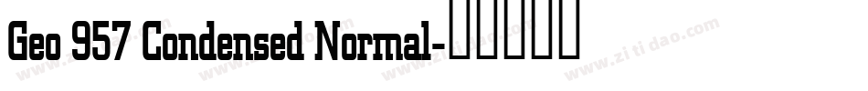 Geo 957 Condensed Normal字体转换